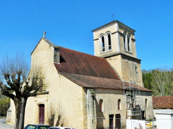 l'église Saint-Saturnin, Journiac, Dordogne, France.