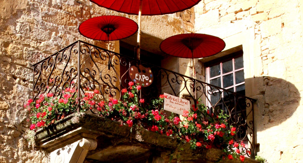 balcon_sarlat_de_gerard-Hotel Gérard de Barry Sarlat dordogne périgord