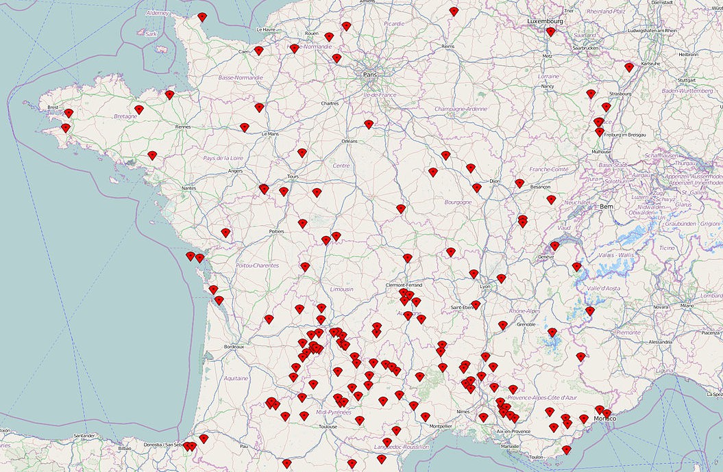 Voyager en france-Carte_des_PluVoyager en france-_Beaux_Villages_de_France