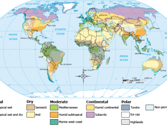 carte mondiale du climat